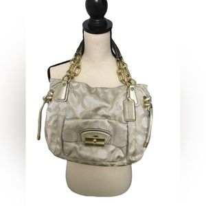 Authentic Vintage Kristen hobo Coach Bag gold Monogram